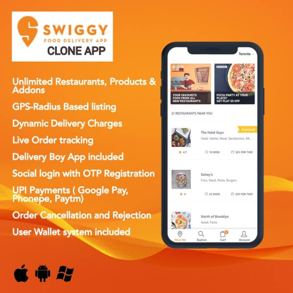 Swiggy Clone - Food Delivery App Development